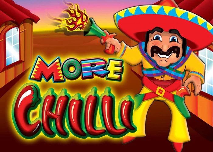 Colorful logo of More Chilli Online Pokie